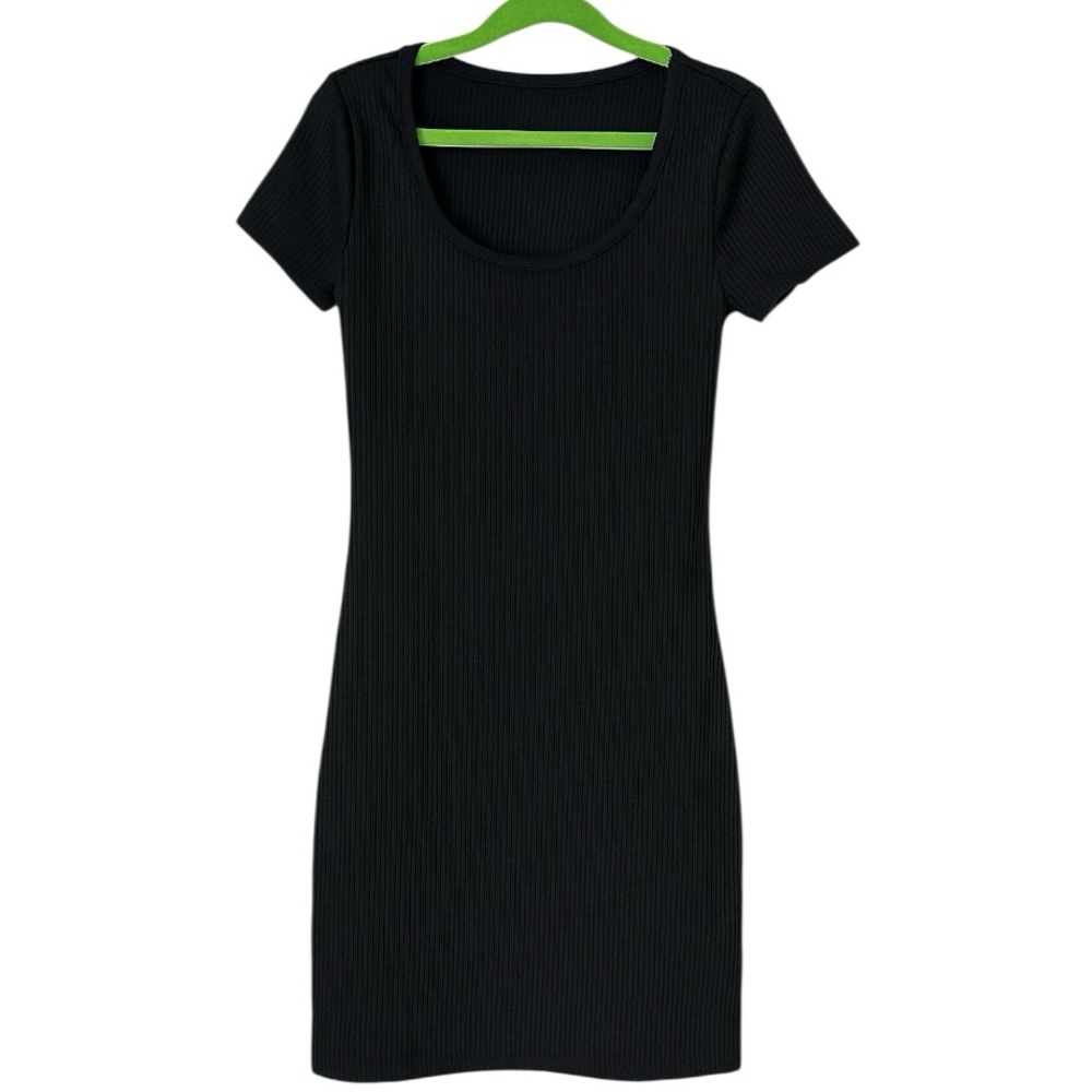 Classic Black Ribbed Women's Top